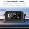 H13 Vrachtwagen Auto Bandenspanningsmeter 6 Externe Sensoren Bandenspanningsbewakingssysteem Intelligente Temperatuurwaarschuwing Brandstofbesparing