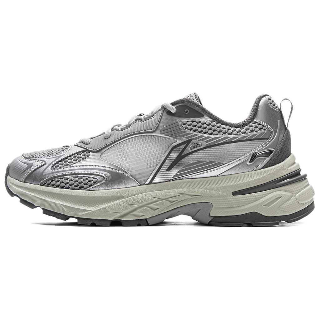 New LiNing Abrasion Resistant Breathable Low Top Casual Shoes Men's Silver Gray AGCV275-2