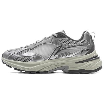 Li Ning Amortizare Rezistent la Alunecare Rezistent la Abraziune Respirabil Elasticitate Pantofi Casual cu Glezna Joasă Bărbați Argintiu Gri AGCV275-2