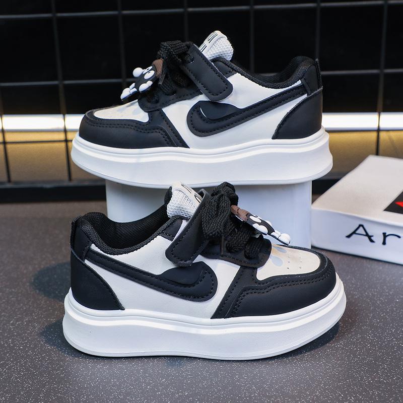 

Girls Shoes Children s Sneakers New Spring and Autumn Soft Sole Versatile Boys Casual Sports Shoes Student Shoes 37 чёрный