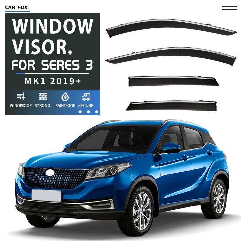 For Seres 3 MK1 2019-2024+ Window Visor Vent Shades Ventvisor Wind Deflectors Visors Rain Guard Shades Visor