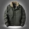 Winter Warm Jacket Men's Vintage Fashion Thickened Woolen Lined Coat Hiking Hunting Fur Collar Parka Ski Overalls