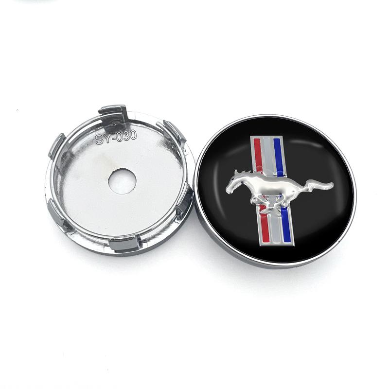 4pcs Car Wheel Center Hub Cap Rim Cover Emblem Decal For Ford Focus Mk3 Fiesta Ranger Fusion Mondeo Mustang Fusion Kuga Ecosport