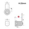 Cam Lock Drawer Cabinet Mail Box Lock 16-30mm Drawer Lock Zinc Alloy Cupboard Tongue Lock With 2 Key Furniture Hardware