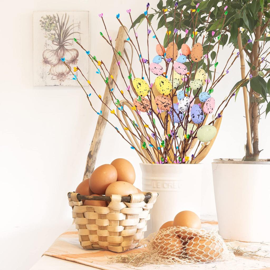 Artificial Easter Tree Branches, Spring Flower Stems, Festival Easter Eggs, Floral Arrangements For Tree Branches, And Desktop Decoration Arrangements