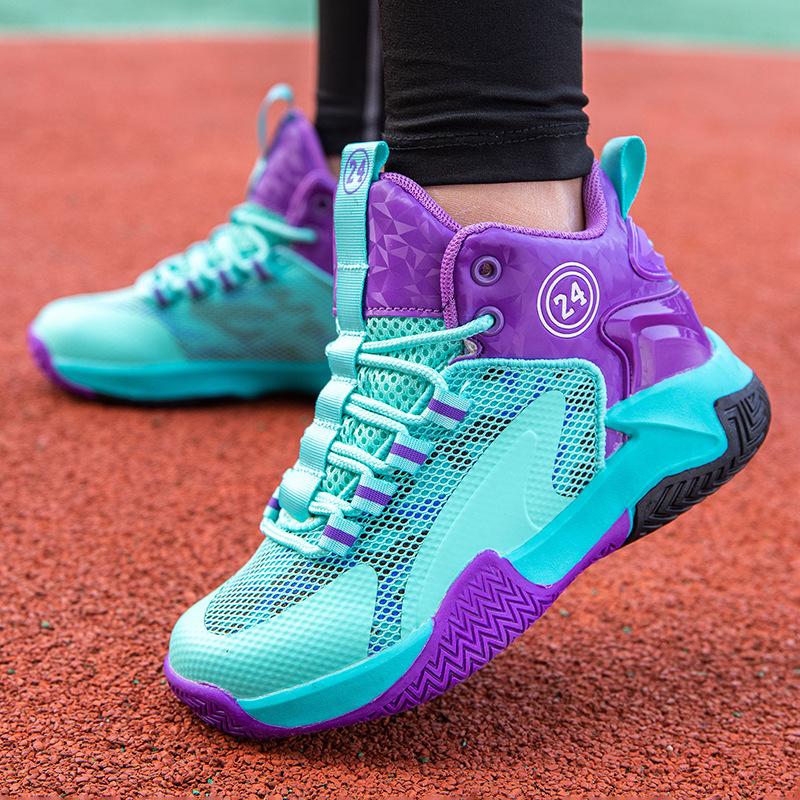Children's Basketball Shoes 22 Spring New Children's Sports Shoes Mesh Breathable Middle and Older Children's Student Sneakers Generation