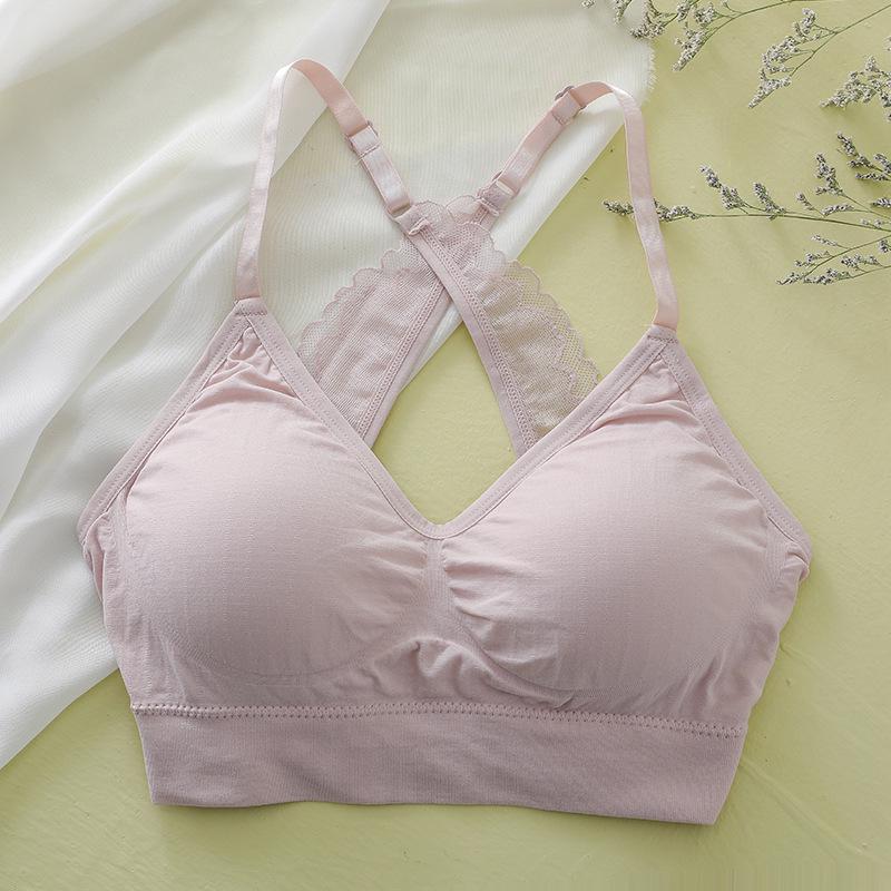 Cross Beauty Back Wrapped Chest Lace Seamless Tube Top Sexy Bra