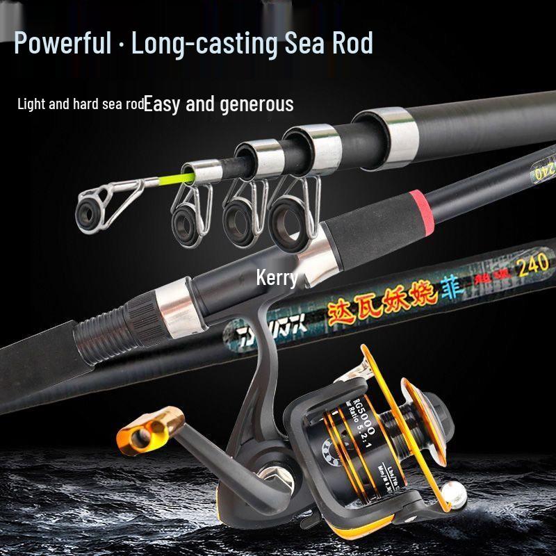 Daiwa Surf Rod: Buy One, Get One Free! Long Cast, Super Hard Casting Rod - Full Set Fishing Gear Equipment.