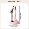 Figurine de mariés, statue de couple, artisanat romantique, décoration de table pour mariage
