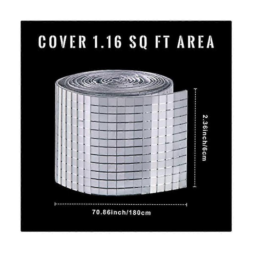 4320pcs Silver Self Adhesive Mosaic Mirror Tiles For Crafts,for Disco Ball Stickers Craft, Home Decoration(5x5mm,silver)