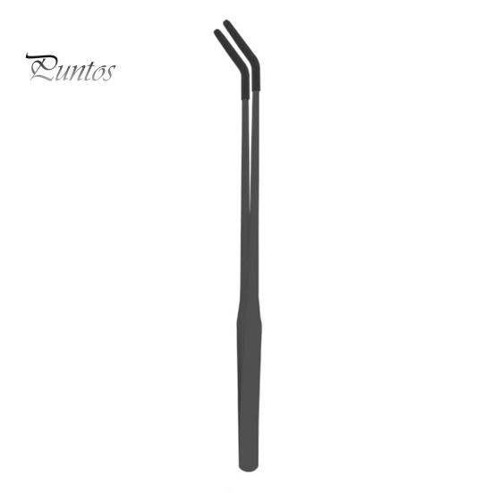 Fütterungszange für Reptilien aus Edelstahl mit Gummispitze, gerade/gebogene lange Pinzette für Aquarien, Bartagamen, Tankschlangen, Gehege, Terrarien