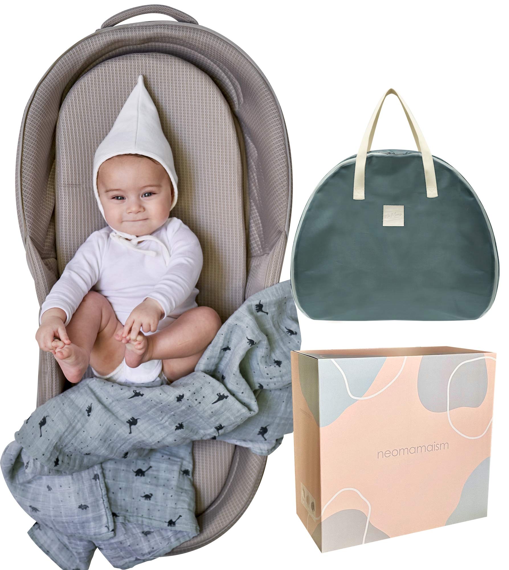 

of Kids Design Neo Mamaism Детская кроватка для новорожденных Регулируемый наклон Можно стирать в стиральной машине [Премия победителя] Кровать в кровати Совместный сон (Серый)