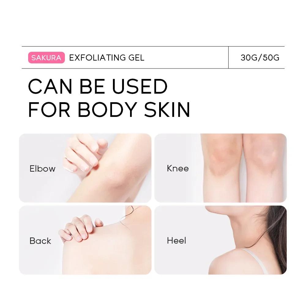 Sakura Exfoliační Peelingový Gel Pleťový Peeling Hydratační Vyživující Opravný Peelingy Pleťový Krém Krása Péče o Pleť