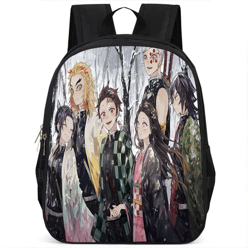 Japan cartoon comics Demon Slayer Pillar Training Arc Student Large Capacity School Style Backpack 7545