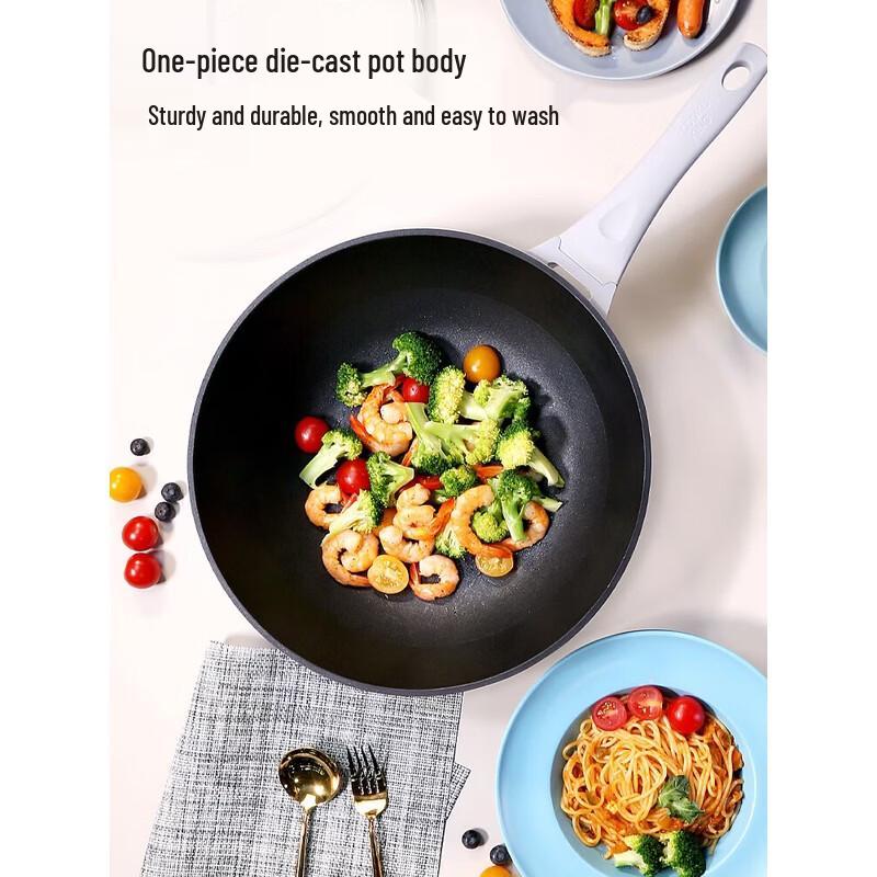 COOKER KING 32cm Non-stick Flat-Bottom Stir-Fry Pan