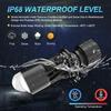 MAXGTRS 1/2x H4 9003 Hi/Lo Beam LED Mini Projector Lens Headlight Canbus Automobile Lamp LHD 12000LM Focused Motorcycle Light