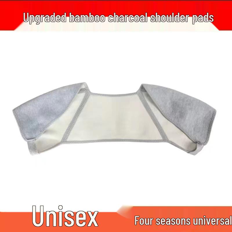 Men's Self-Heating Mugwort Knitted Shoulder and Neck Protector - Windproof, Fleece-Lined for Warmth