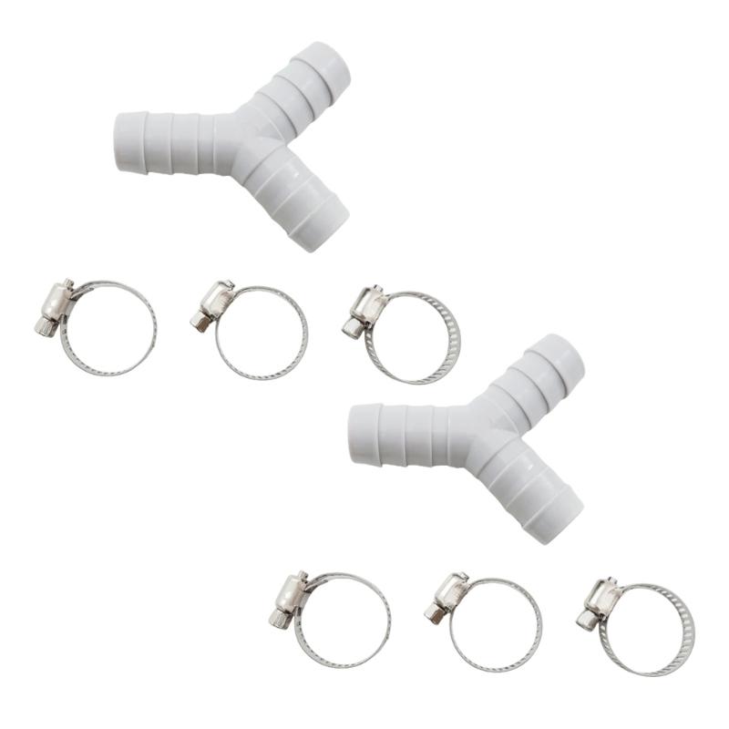 Double Connection Washing Machine Water Discharge Hose Y Shaped Design Drain Hose Extension for Multiple Appliances
