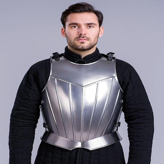 Medieval Knight Fluted Gothic Cuirass Armor Steel Breastplate Warrior Knight LARP Cosplay Costume
