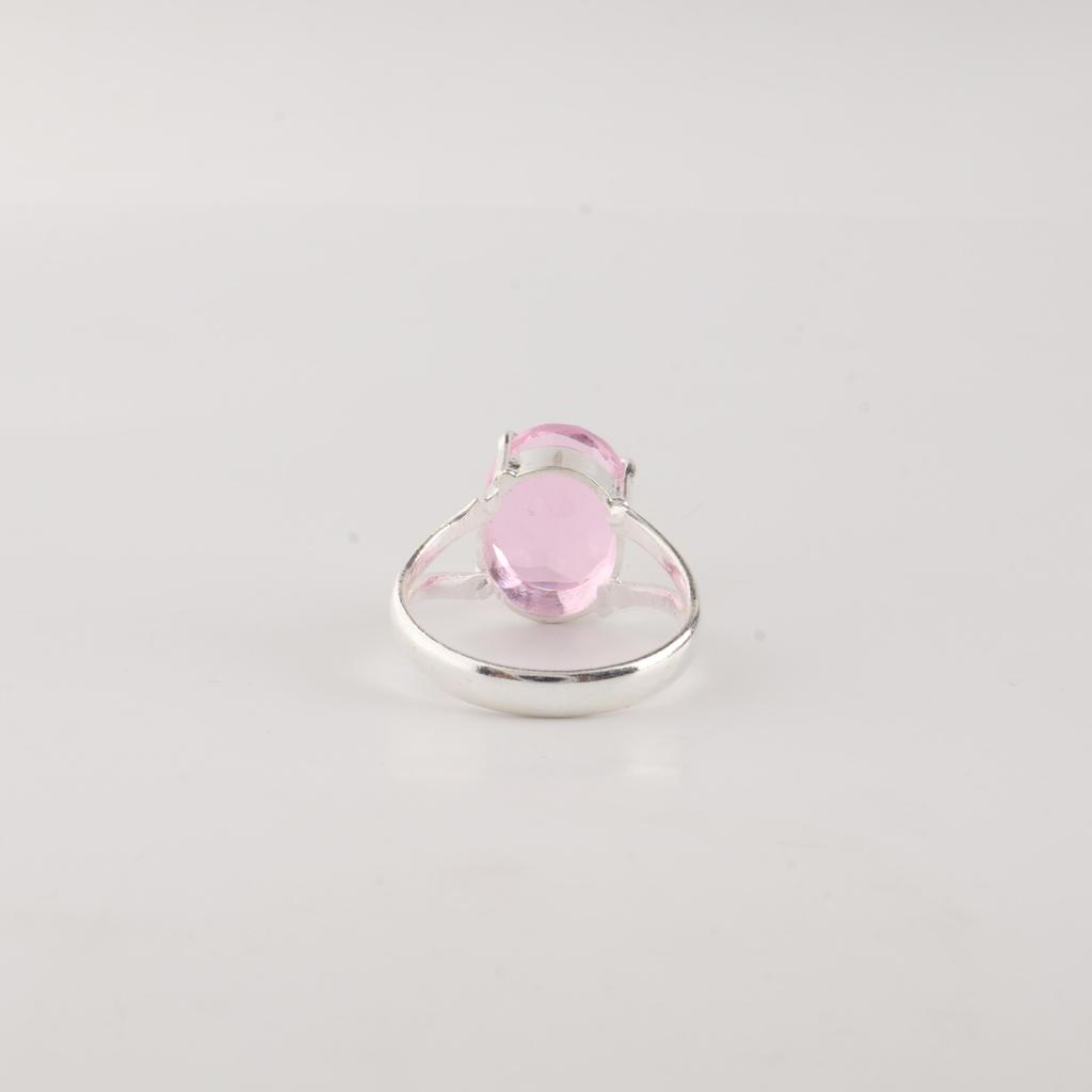 Morganite Gemstone Handmade Silver Ring 925 Sterling Silver Women Jewelry For Anniversary Gift RR-75-4