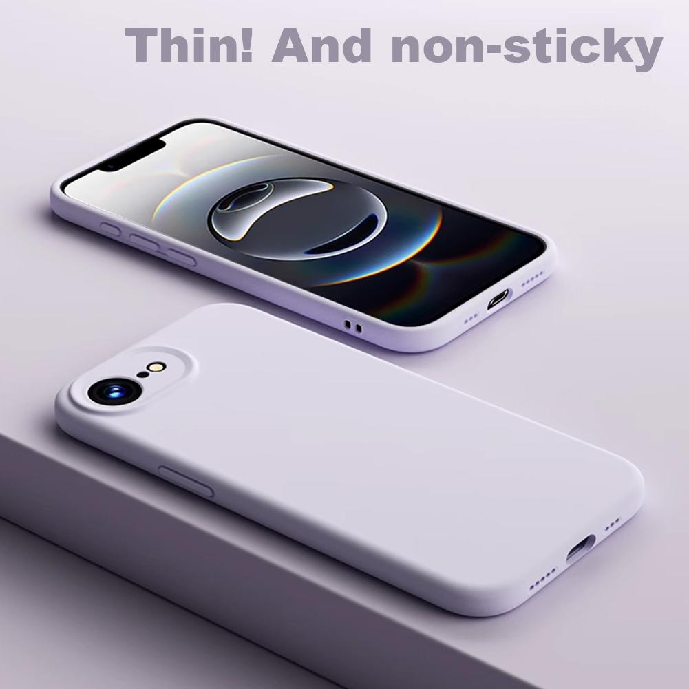 Für iPhone 16e Flüssigsilikonhülle Rutschfeste Handy-Schutzhülle Wasserdichte Leichte Handyhülle Ultradünne Handy-Rückseite