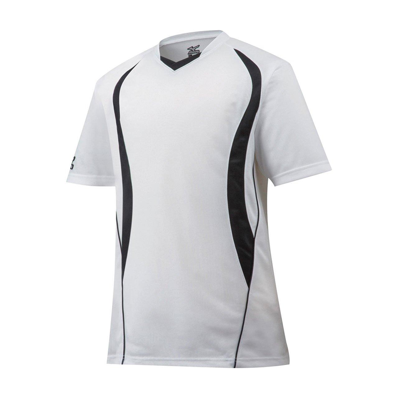 

MIZUNO Baseball Junior Alternative White x Size 130 Wear, V-Neck (with Design), 12JC5L80, Black,