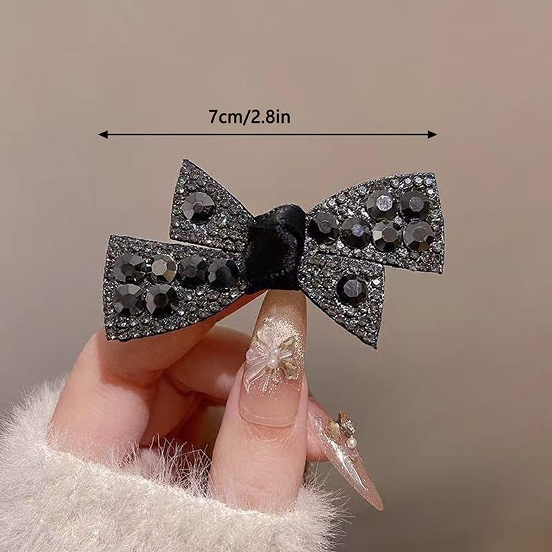1Pcs  Bow Hair Clip Bangs Broken Hair Side Duckbill Clip Temperament  Hair Accessories
