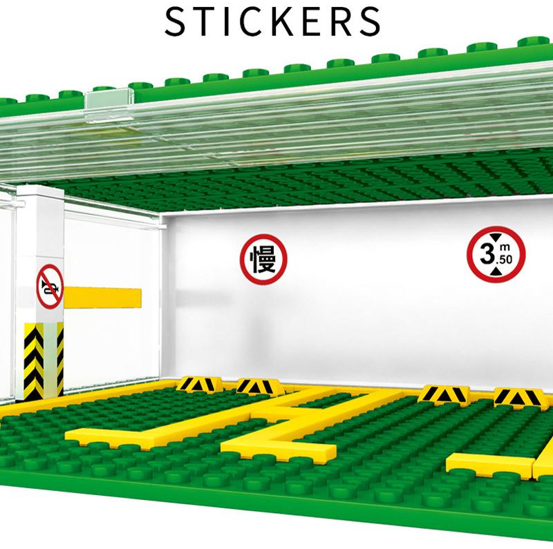 S5109 Ünlü Araba Dünyası 3D Otopark Depolama Ekran Kutusu Yapı Taşları çocuk oyuncakları Hediyeler Araba Modeli Koleksiyonu Oyuncak