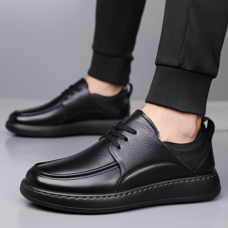 New Autumn and Winter Business Casual Leather Shoes Soft Surface Soft Sole Derby Shoes