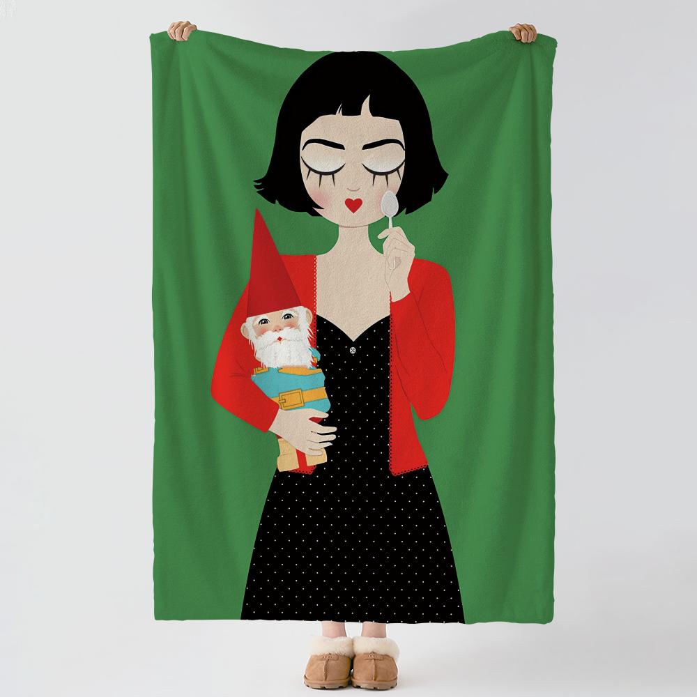character a-amelie-e Throw Thick Comfort Flannel Quilt, Multi-scene Use Indoor Outdoor Daily Nap