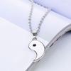 Exquisite Yin Yang Tai Chi Puzzle Couple Pendant Romantic Anniversary Gift Valentines Day Jewelry Necklace Set