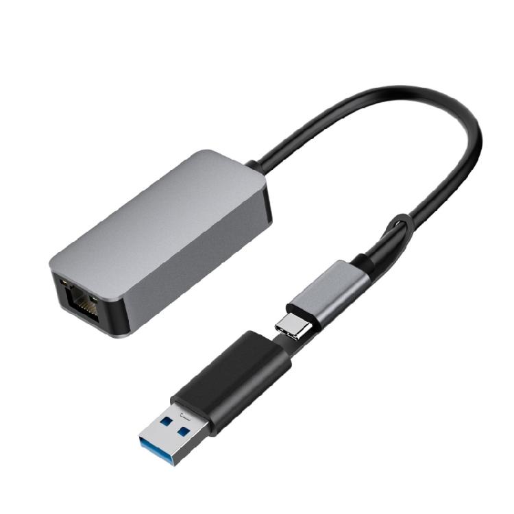 USB3.0 Gigabit Ethernet Adapter 2500Mbps Fast Speed Corded Internet Converter Efficient 2500M Rj45