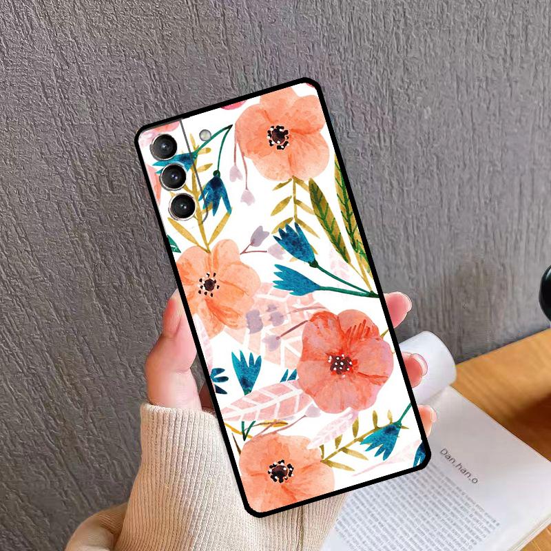 Tropische Blumen Handyhülle Für Samsung Galaxy S26 S25 S20 S21 S22 S23 S24 Ultra S10 Plus S24 FE S25 FE Cover
