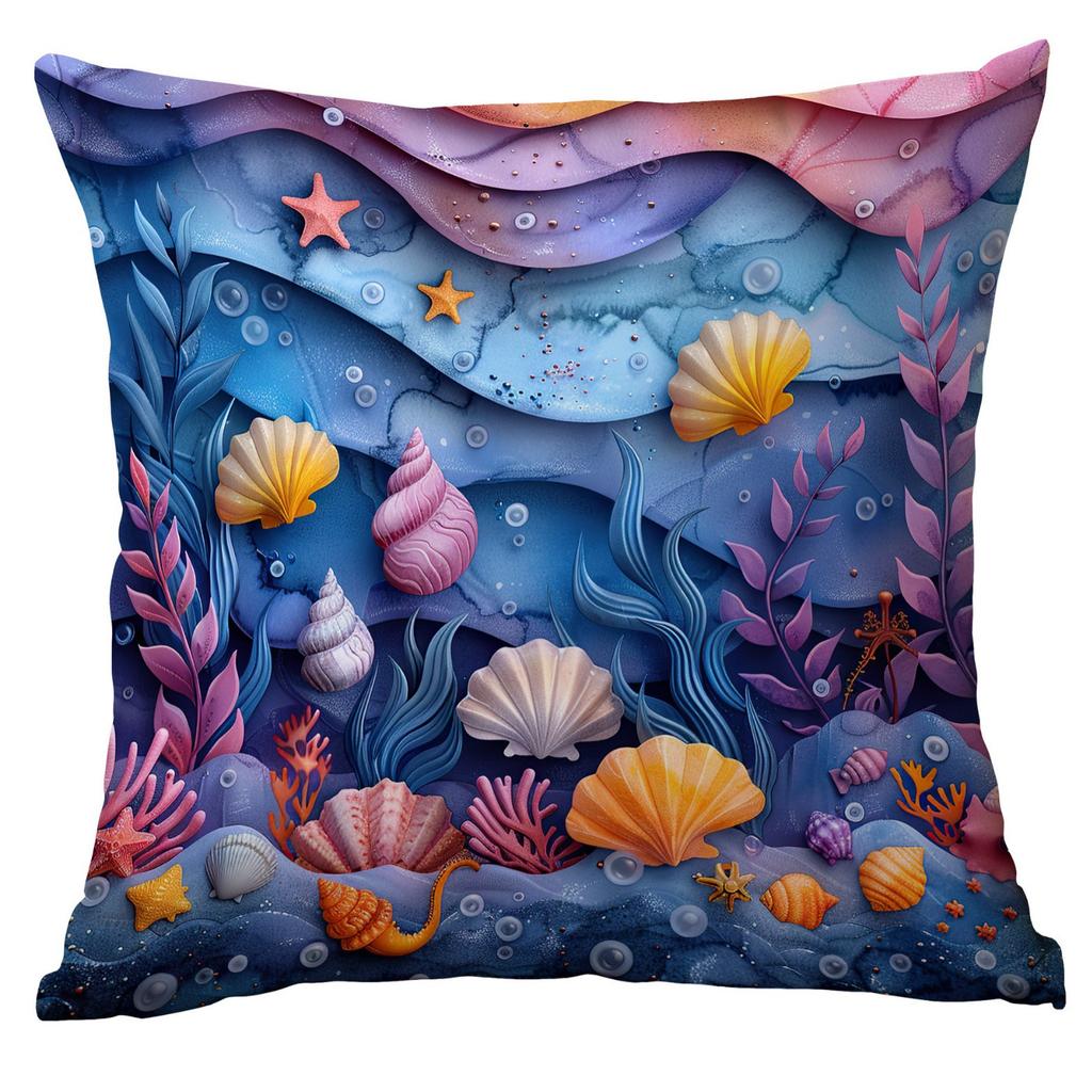 New Fantasy Underwater World Coral Pearl Shell Pillowcase Home Sofa Cushion Cover