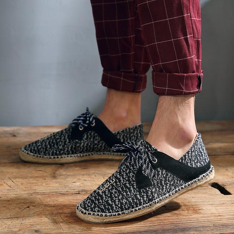 New Fashion summer Fly fabricmale casual Canvas Hemp Insole Fisherman Light Shoes men Espadrille Flats Shoes rty6