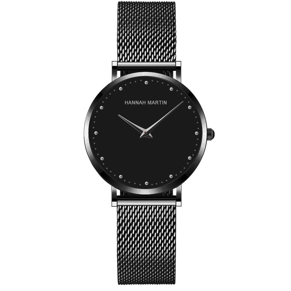 Hannah Martin Japanese Movement Stainless Steel Mesh Waterproof Watch