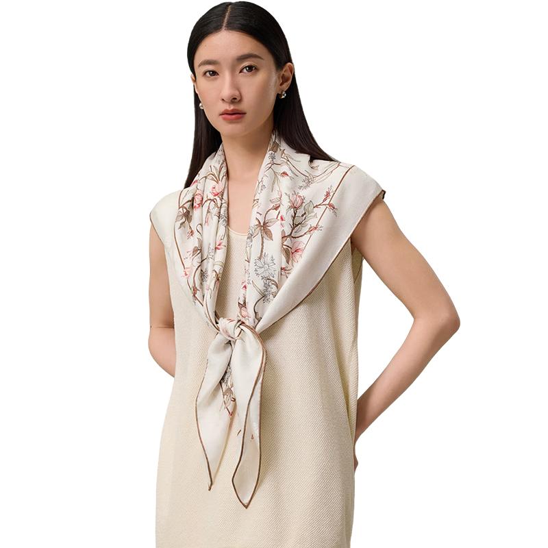 Women s Heavyweight Mulberry Silk Scarf Shawl 105cm x 105cm