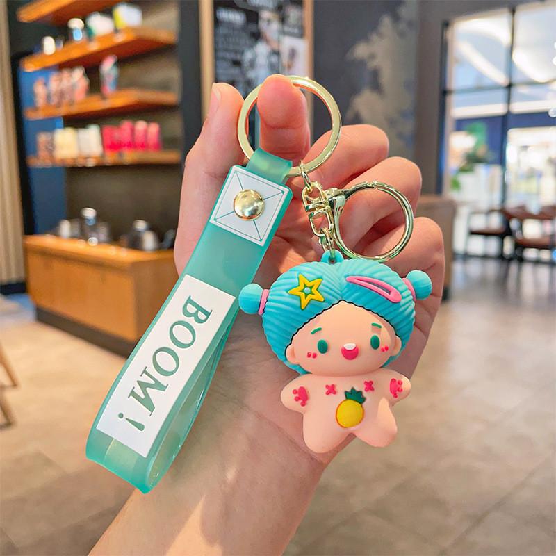 Cartoon Cute Tooth Keychain Fun Silicone Accessory For Bags And Car Keys In Multiple Colors
