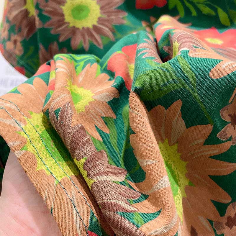 Tops Women Cotton Summer Large Size T-shirt Round Neck Loose Printed Casual Pullover T-shirt Top