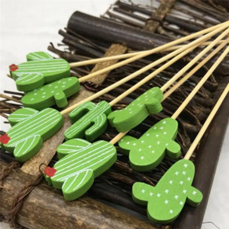 Good-100Pcs Disposable Bamboo Picks Food Fruit Cocktail Toothpicks Handmade Toothpicks Picnic Supplies Decoration