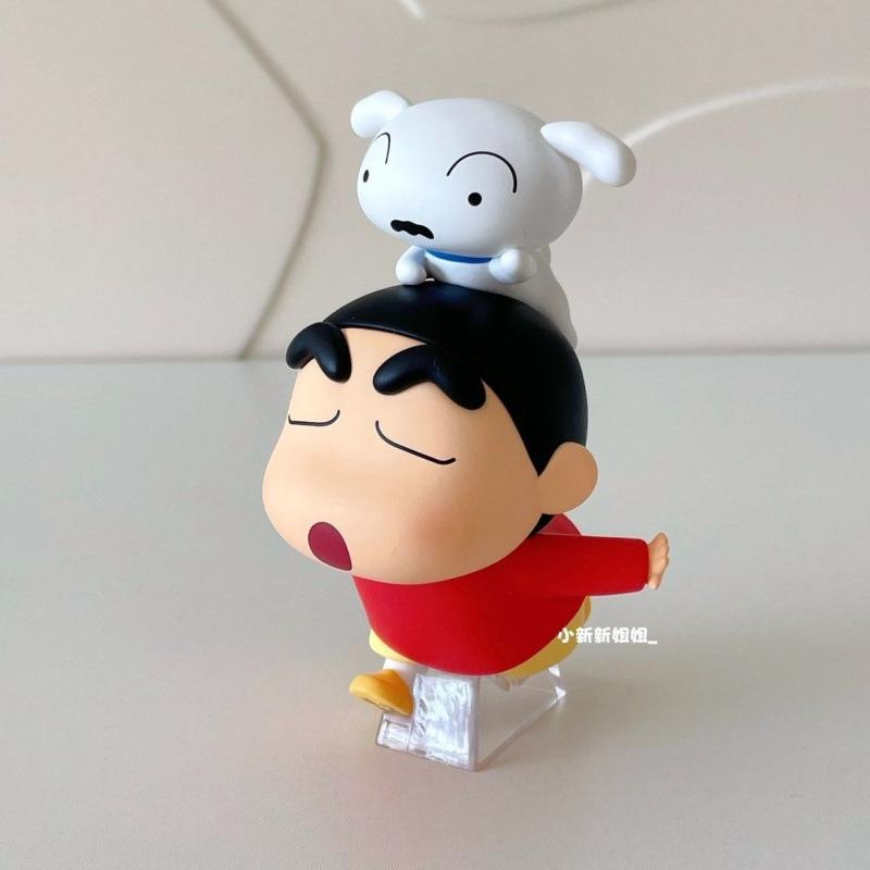 Crayon Shin-chan Little White's Daily Life Nohara Shiro Action Figure Desktop Ornaments Anime Doll Peripheral Toy Gift