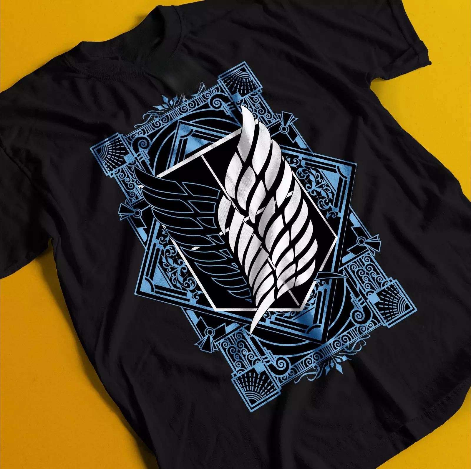 

Attack on Titan Anime Survey Corps Printed Tshirt Unisexs and Womens Tshirt Unisexs Top Sports Tshirt 2026 Summer Tee Streetwear S