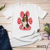 Basset Hound Valentines Day Dog Love Paw Unisex T-shirt