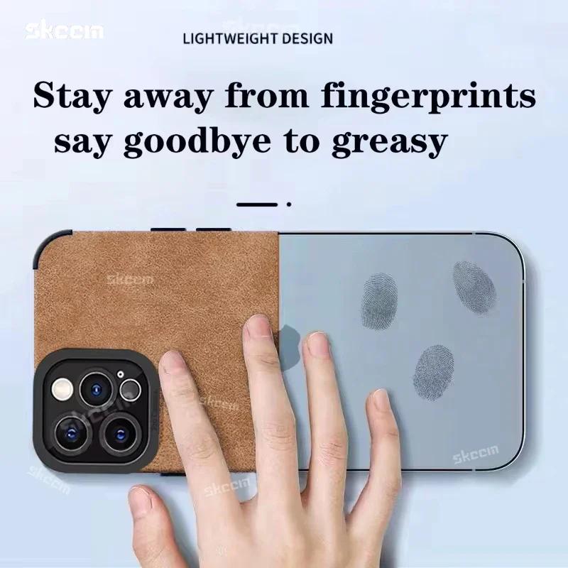 Fashion Case For iPhone 16 15 14 13 12 11 Pro Max X XS XR 8 7 Plus Mini Fur Leather Full Lens Protection Cases Cover