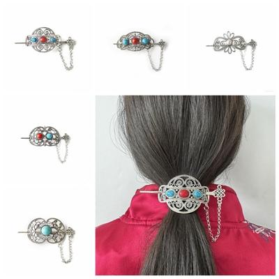 Ethnic Style Retro Hairpin Ancient Style Hanfu Headwear Hair Sticks for Long Hair New Chinese Style Alloy Hair Accessories Women