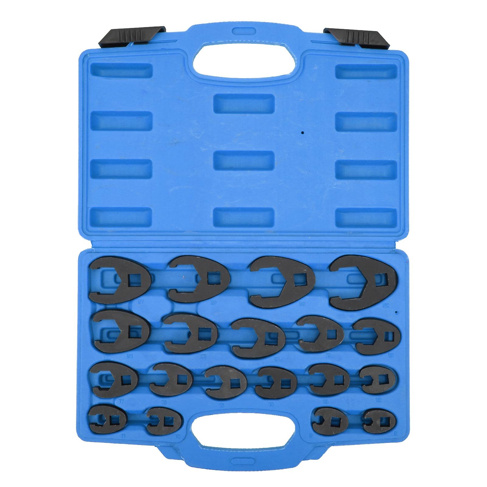 

Crow s Foot Wrench Crowfoot Spanner Crow s Foot Wrench Metric Set 8‑32mm/0.3‑1.3in Cr‑Mo Steel with Toolbox Handtool синий