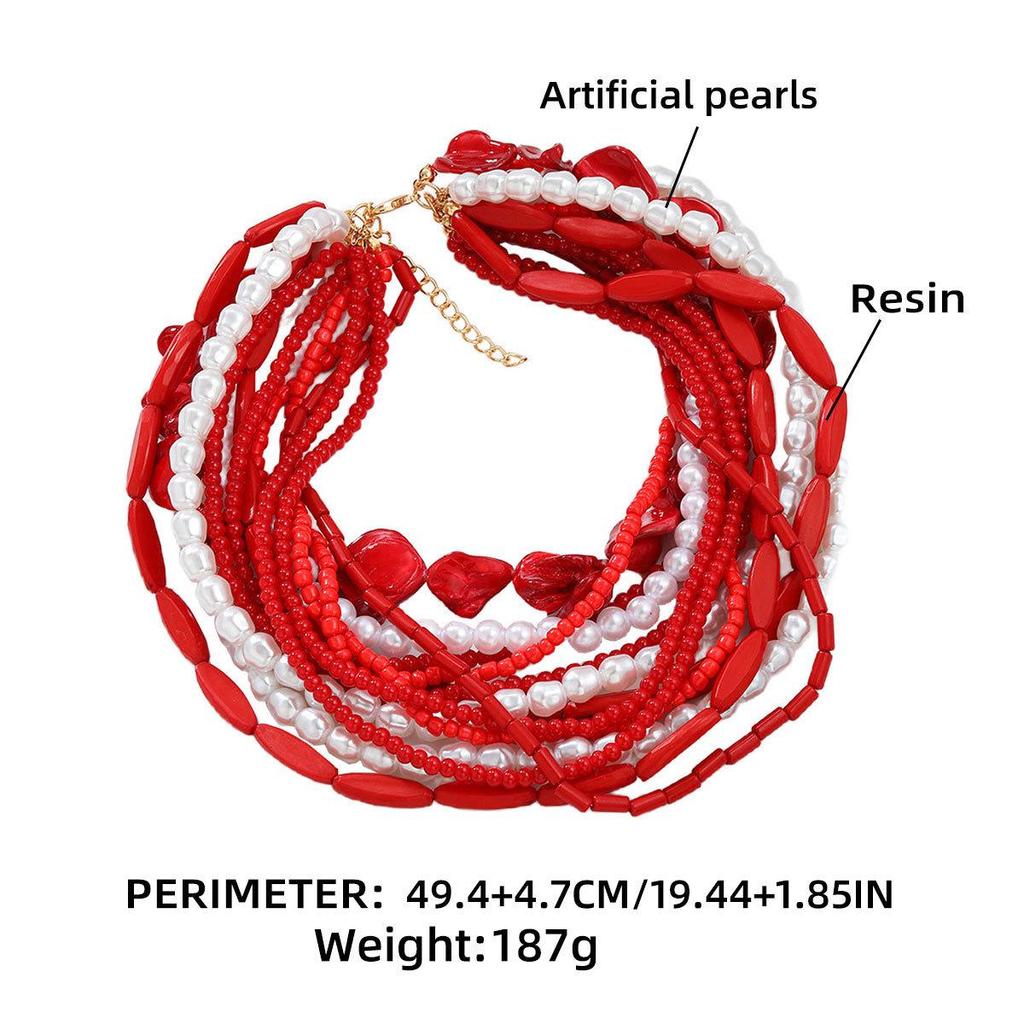 Bohemian Ethnic Style Multi-Layer Pearl Necklace