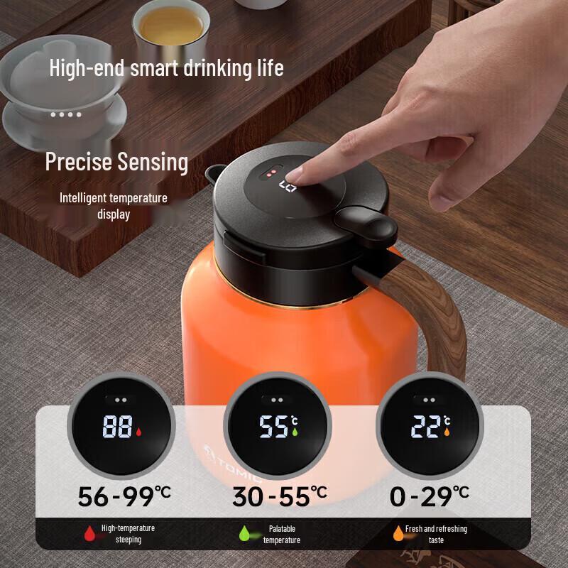 Smart Insulated Tea Pot with Titanium Infuser & Ceramic Liner