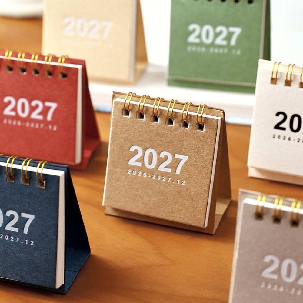 Standing Base 2027 Desk Calendar Mini Flip Calendar New Mini Calendar Daily Planning