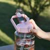 Explosive transparent portable plastic cup 2000ml space cup outdoor sports portable large capacity sports fitness water cup